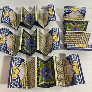 Pottery barn Del Sol Melamine Taco holders set of 4 NWOT